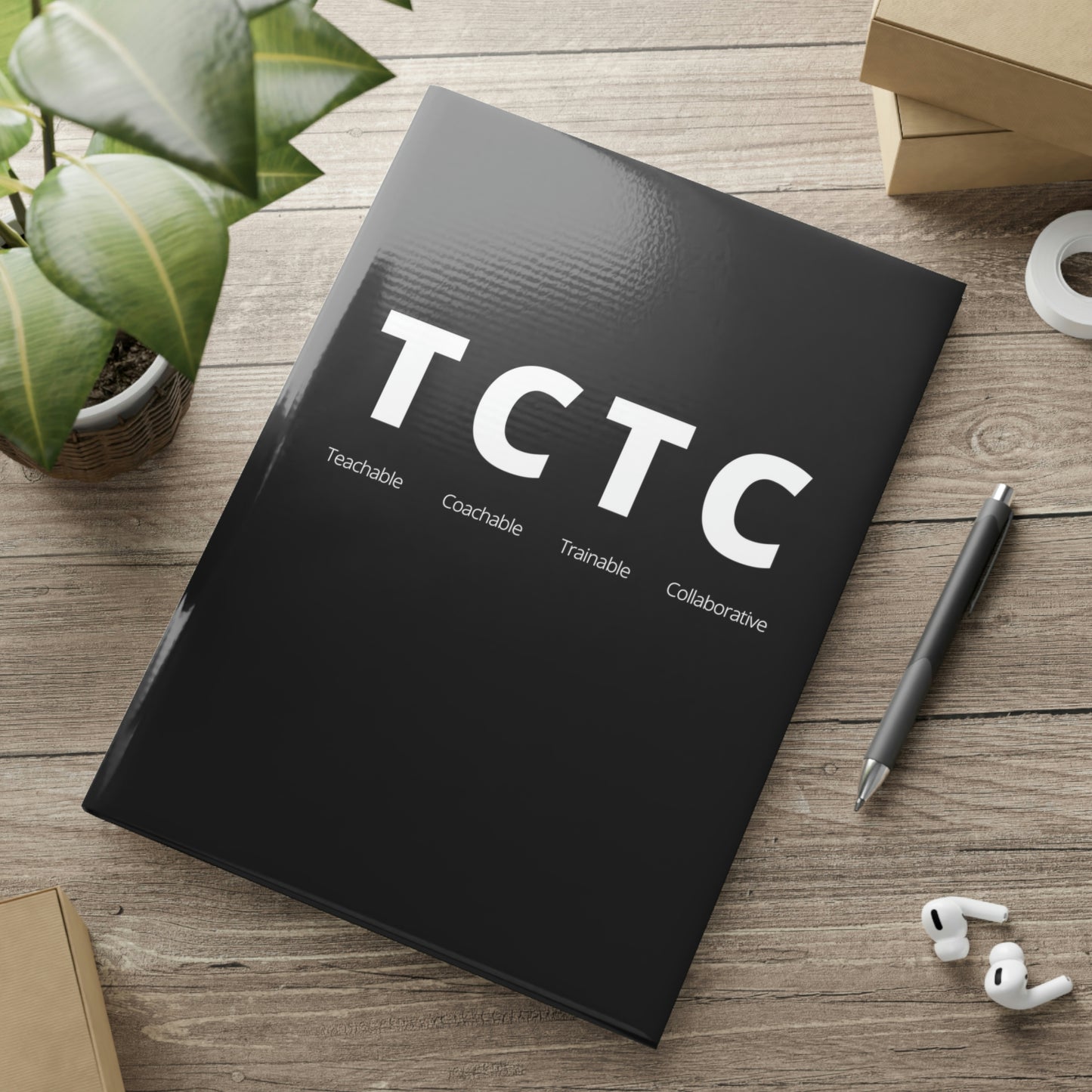 TCTC Black Hardcover Notebook