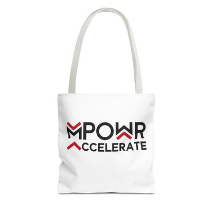 MPOWR Accelerate White Tote Bag