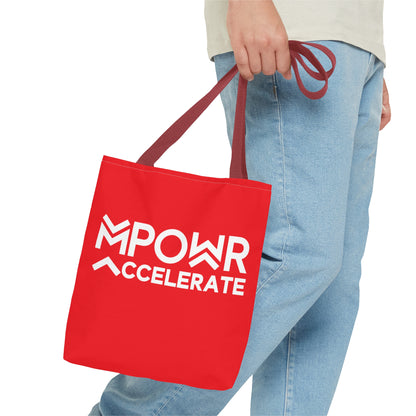 MPOWR Accelerate Red Tote Bag