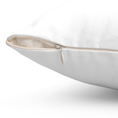 NEE Spun Polyester Square Pillow White