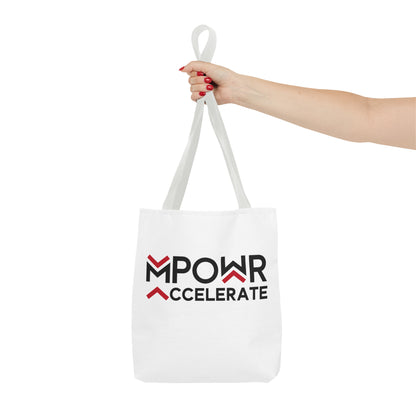 MPOWR Accelerate White Tote Bag