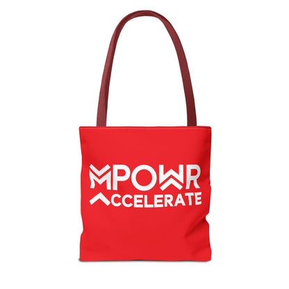 MPOWR Accelerate Red Tote Bag