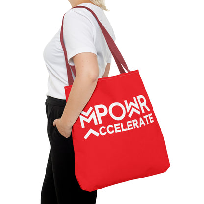 MPOWR Accelerate Red Tote Bag