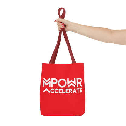 MPOWR Accelerate Red Tote Bag