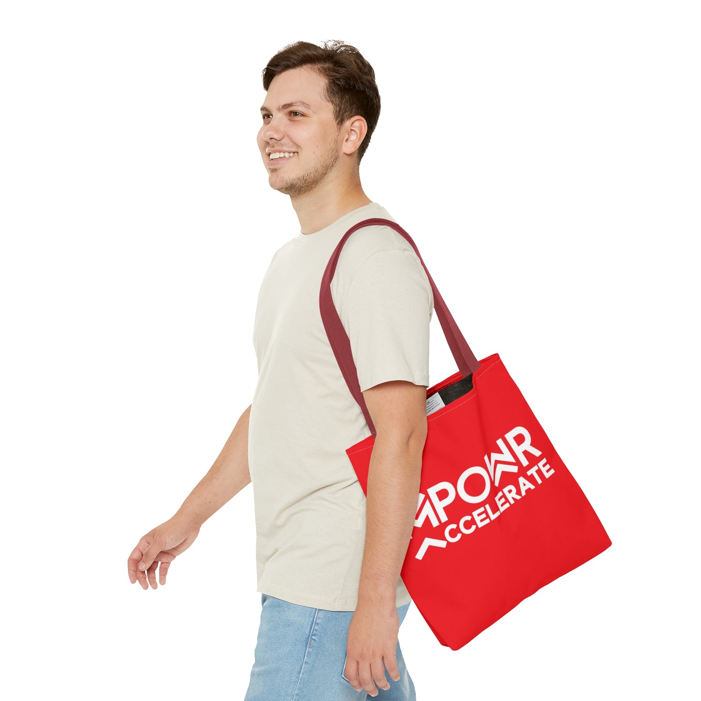 MPOWR Accelerate Red Tote Bag