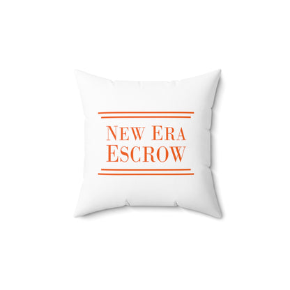 NEE Spun Polyester Square Pillow White