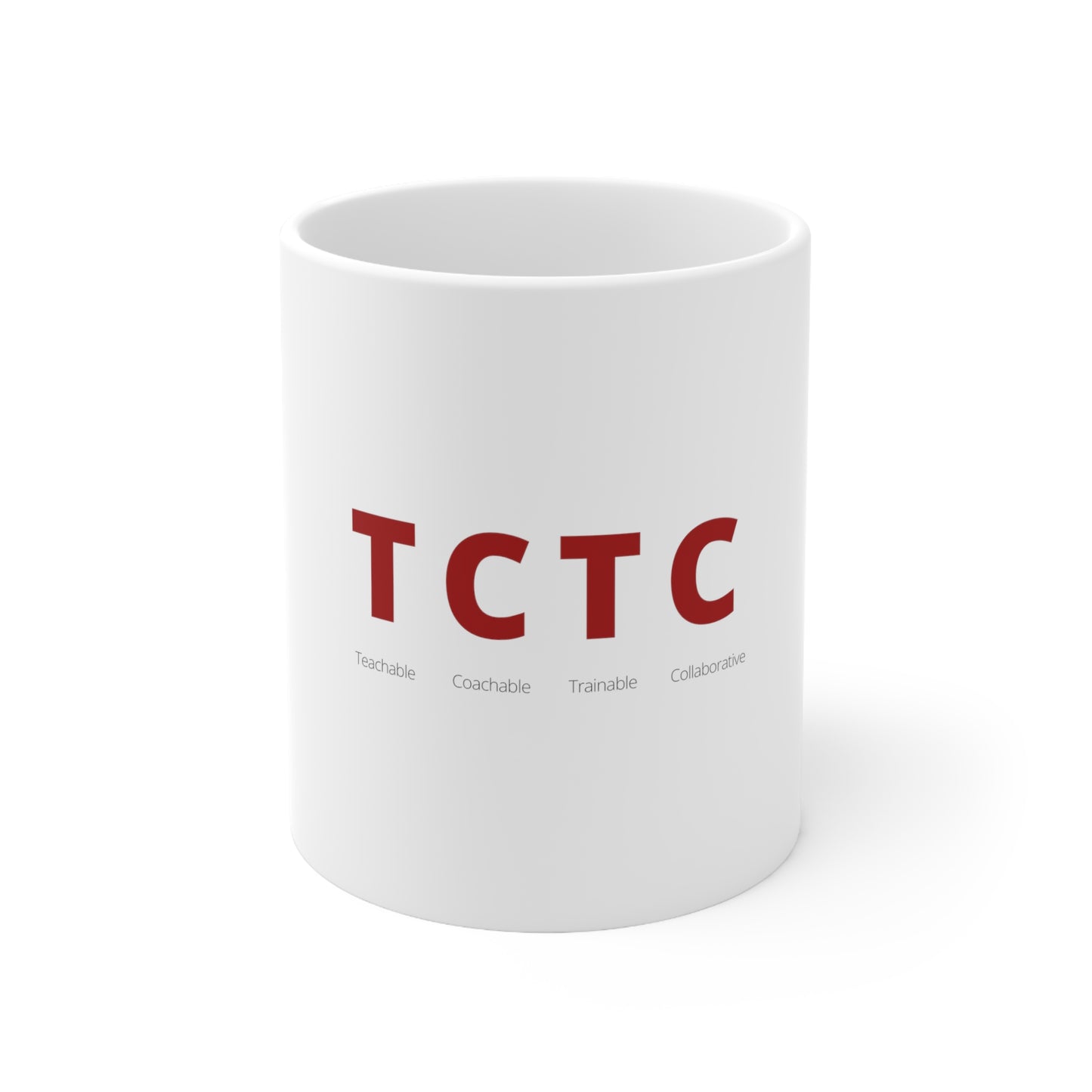 TCTC White Ceramic Mug 11oz