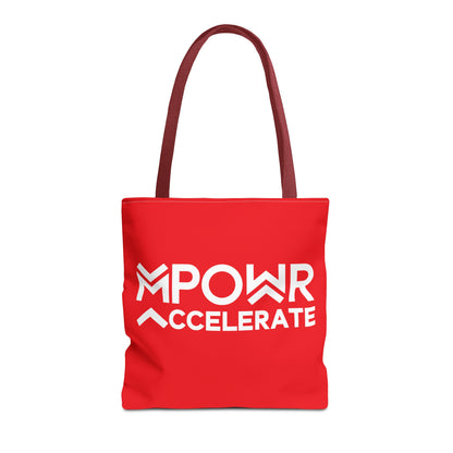 MPOWR Accelerate Red Tote Bag