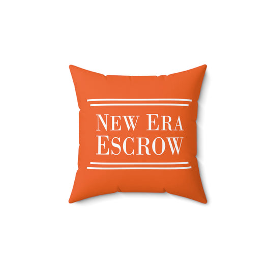 NEE Spun Polyester Square Pillow Orange