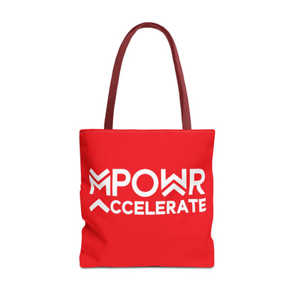 MPOWR Accelerate Red Tote Bag