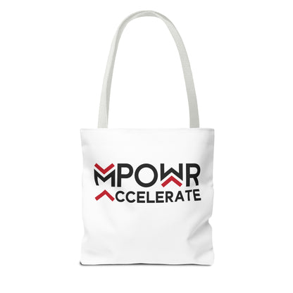 MPOWR Accelerate White Tote Bag