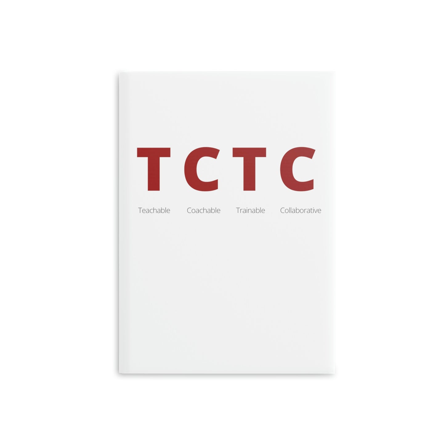 TCTC White Hardcover Notebook