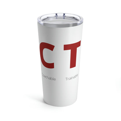 TCTC White Tumbler 20oz