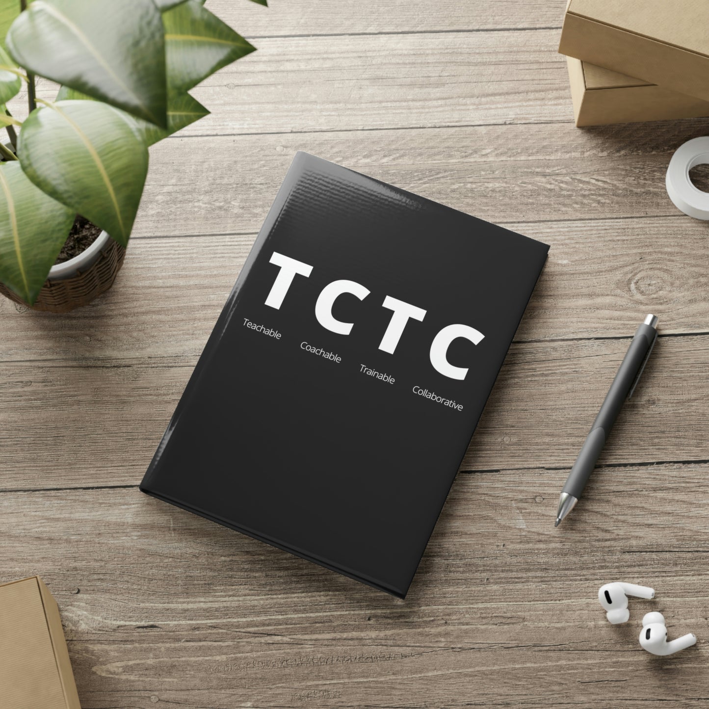 TCTC Black Hardcover Notebook