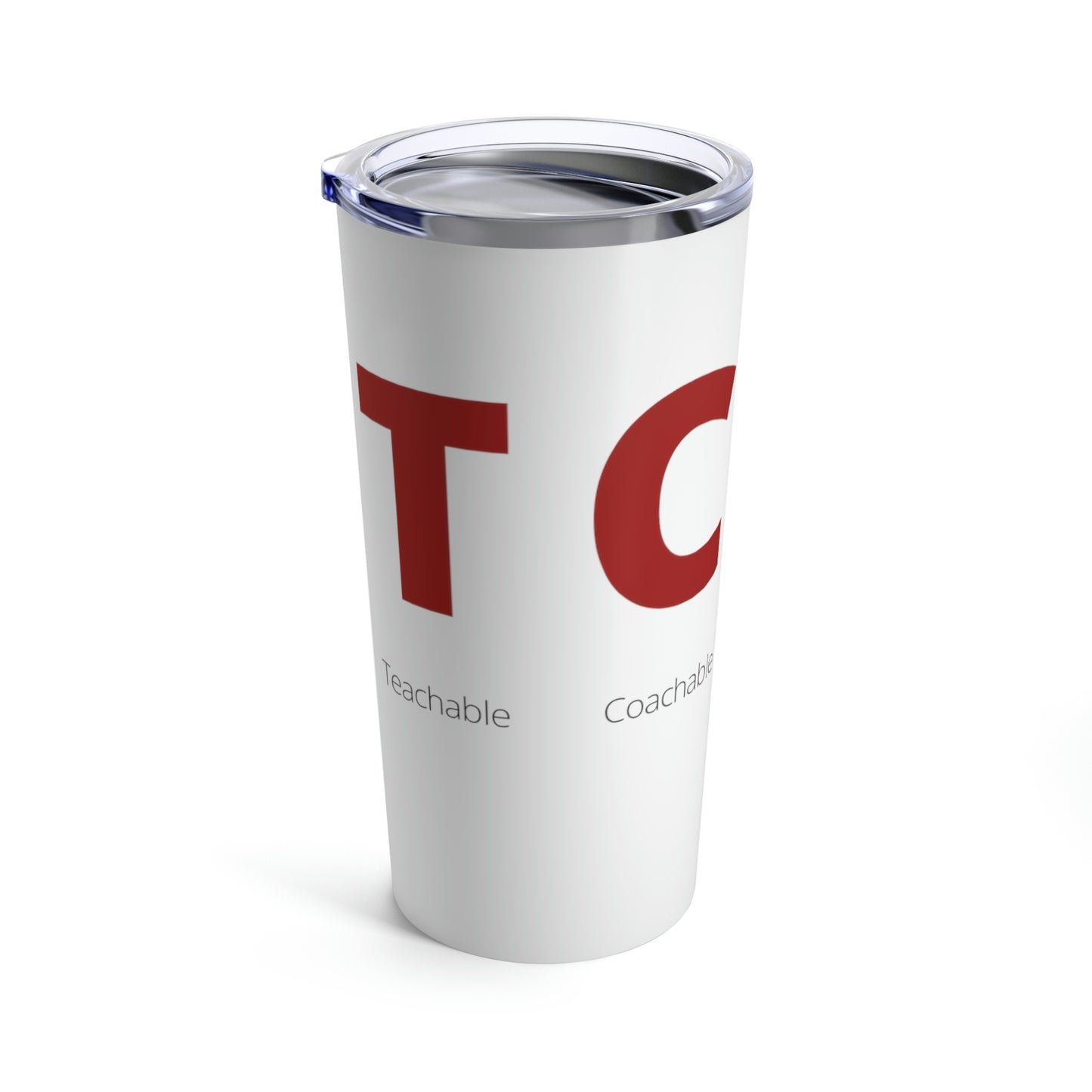 TCTC White Tumbler 20oz