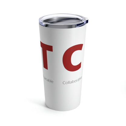 TCTC White Tumbler 20oz