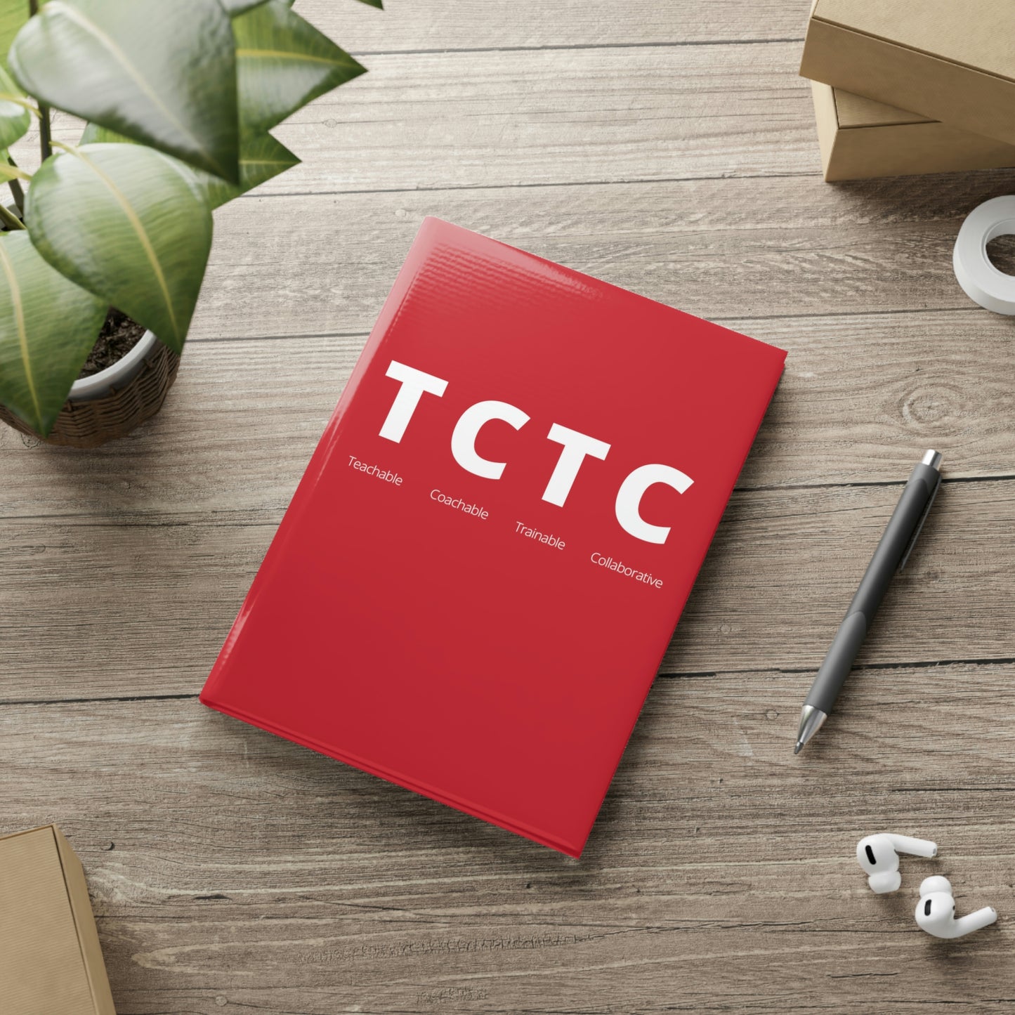 TCTC Red Hardcover Notebook