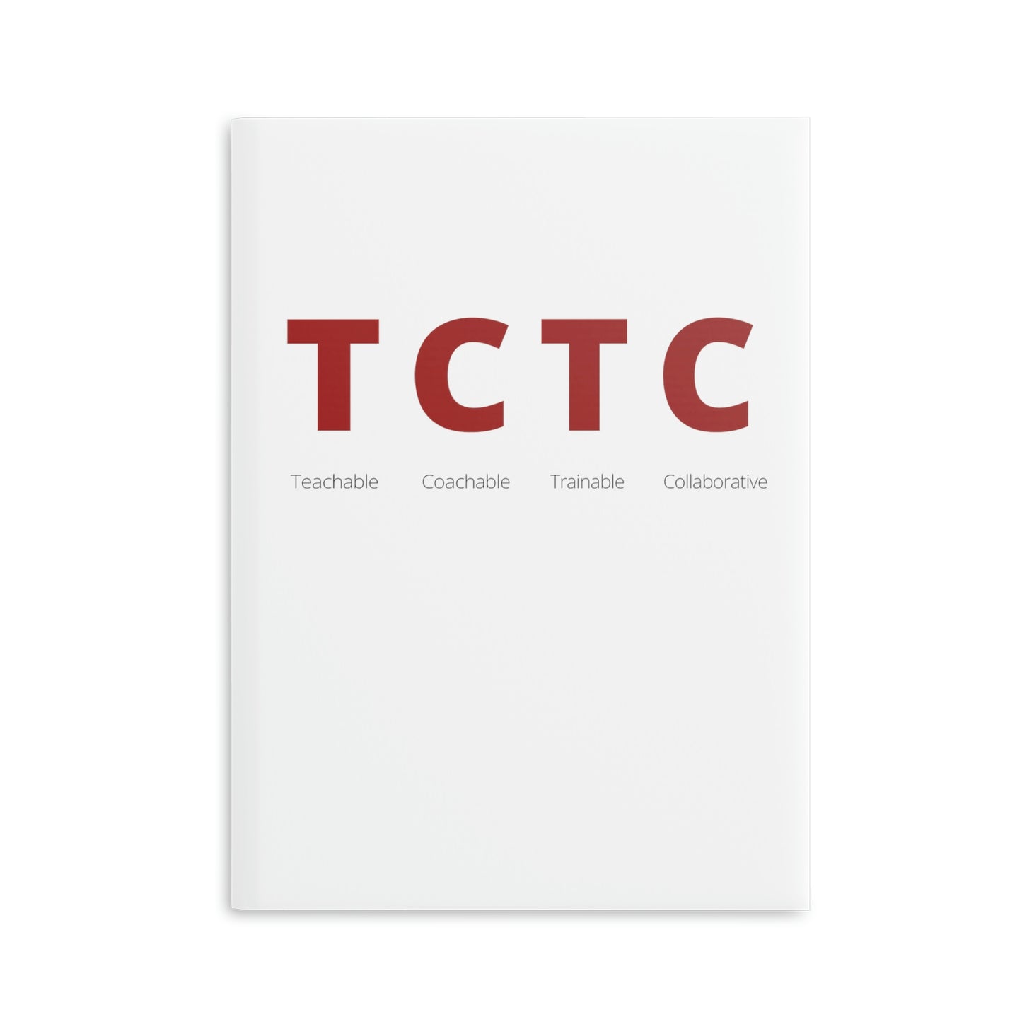 TCTC White Hardcover Notebook