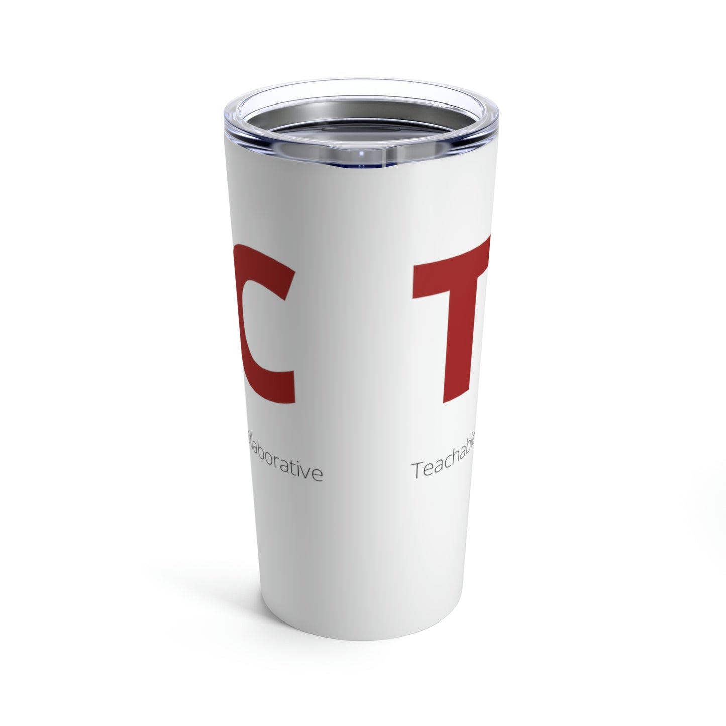 TCTC White Tumbler 20oz